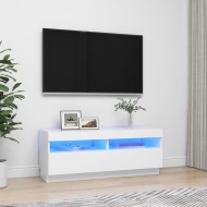 vidaXL TV skrinka s LED svetlami biela 100x35x40 cm - cena, porovnanie