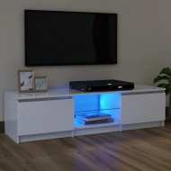 vidaXL TV skrinka s LED svetlami biela 120x30x35,5 cm - cena, porovnanie