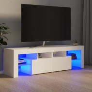 vidaXL TV skrinka s LED svetlami biela 140x35x40 cm - cena, porovnanie