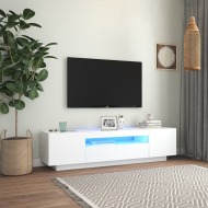 vidaXL TV skrinka s LED svetlami biela 160x35x40 cm - cena, porovnanie