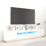 vidaXL TV skrinka s LED svetlami biela 200x35x40 cm - cena, porovnanie