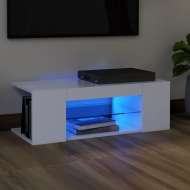 vidaXL TV skrinka s LED svetlami biela 90x39x30 cm - cena, porovnanie
