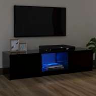 vidaXL TV skrinka s LED svetlami čierna 120x30x35,5 cm - cena, porovnanie