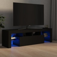 vidaXL TV skrinka s LED svetlami čierna 140x35x40 cm - cena, porovnanie