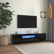 vidaXL TV skrinka s LED svetlami čierna 160x35x40 cm - cena, porovnanie