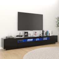 vidaXL TV skrinka s LED svetlami čierna 260x35x40 cm - cena, porovnanie