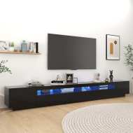 vidaXL TV skrinka s LED svetlami čierna 300x35x40 cm - cena, porovnanie