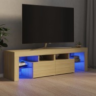 vidaXL TV skrinka s LED svetlami dub sonoma 140x35x40 cm - cena, porovnanie