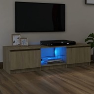 vidaXL TV skrinka s LED svetlami dub sonoma 140x40x35,5 cm - cena, porovnanie