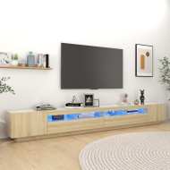 vidaXL TV skrinka s LED svetlami dub sonoma 300x35x40 cm - cena, porovnanie