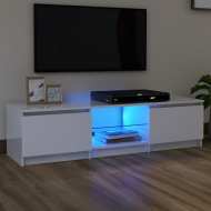 vidaXL TV skrinka s LED svetlami lesklá biela 140x40x35,5 cm - cena, porovnanie