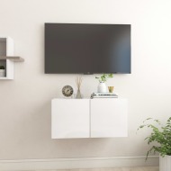 vidaXL Závesná TV skrinka lesklá biela 60x30x30 cm - cena, porovnanie