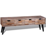 vidaXL Konzolový TV stolík z recyklovaného dreva so 4 zásuvkami - cena, porovnanie