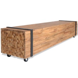 vidaXL TV stolík 110x30x32,5 cm masívne tíkové drevo