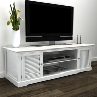 vidaXL  TV stolík, biely, drevo - cena, porovnanie