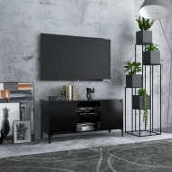 vidaXL TV stolík kovové nohy lesklý čierny 103,5x35x50 cm - cena, porovnanie