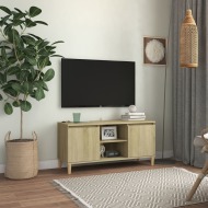 vidaXL TV stolík nohy z dreva farba dubu sonoma 103,5x35x50 cm - cena, porovnanie