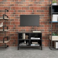 vidaXL TV stolík nohy z kovu sivý 69,5x30x50 cm - cena, porovnanie