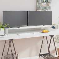 vidaXL Sklenený TV stojan/stojan pod monitor, biely, 110x30x13 cm - cena, porovnanie