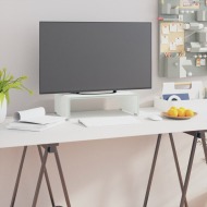 vidaXL Sklenený TV stojan/stojan pod monitor, biely, 40x25x11 cm - cena, porovnanie