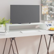 vidaXL Sklenený TV stojan/stojan pod monitor, biely, 80x30x13 cm - cena, porovnanie