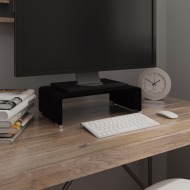 vidaXL Sklenený TV stojan/stojan pod monitor, čierny, 40x25x11 cm - cena, porovnanie