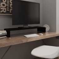 vidaXL Sklenený TV stojan/stojan pod monitor, čierny, 90x30x13 cm - cena, porovnanie