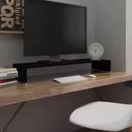 vidaXL TV stojan/stojan pod monitor zo skla, čierny, 100x30x13 cm - cena, porovnanie