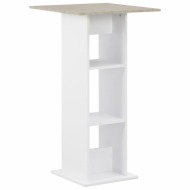 vidaXL Barový stôl, biely a betónovo sivý 60x60x110 cm - cena, porovnanie