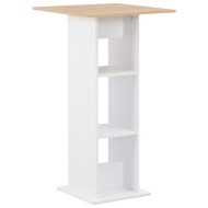 vidaXL Barový stôl, biely a dub sonoma 60x60x110 cm - cena, porovnanie