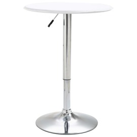 vidaXL Barový stôl biely Ø60 cm MDF