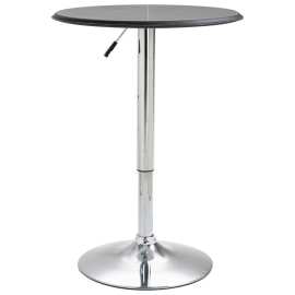 vidaXL Barový stôl čierny Ø60 cm MDF