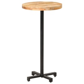 vidaXL Barový stôl okrúhly Ø60x110 cm surové mangovníkové drevo