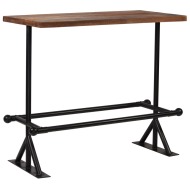 vidaXL Barový stôl, recyklovaný masív, tmavohnedý 120x60x107 cm - cena, porovnanie