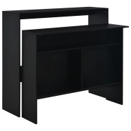 vidaXL Barový stôl s 2 vrchnými doskami čierny 130x40x120 cm - cena, porovnanie