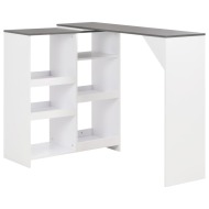 vidaXL Barový stôl s pohyblivou poličkou, biely 138x39x110 cm - cena, porovnanie