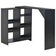 vidaXL Barový stôl s pohyblivou poličkou, čierny 138x39x110 cm - cena, porovnanie