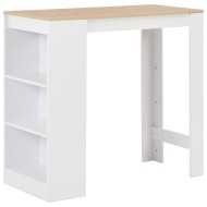 vidaXL Barový stôl s poličkou biely 110x50x103 cm - cena, porovnanie