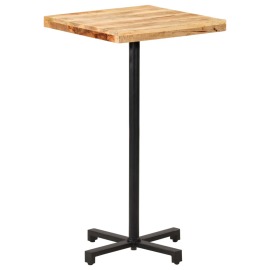 vidaXL Barový stôl štvorcový 60x60x110 cm surové mangovníkové drevo
