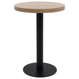 vidaXL Bistro stolík bledohnedý 60 cm MDF