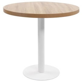 vidaXL Bistro stolík bledohnedý 80 cm MDF