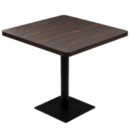 vidaXL Bistro stolík, MDF a oceľ, štvorcový, 80x80x75 cm, tmavý popolový - cena, porovnanie