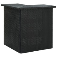 vidaXL Rohový barový stolík čierny 100x50x105 cm polyratanový - cena, porovnanie
