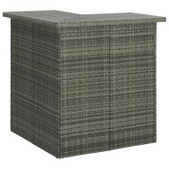 vidaXL Rohový barový stolík sivý 100x50x105 cm polyratanový - cena, porovnanie