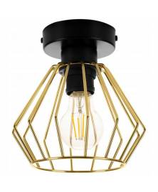 Light Home Loftová závesná lampa s drôteným zlatým odtieňom