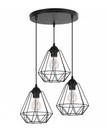 Light Home Loft nastaviteľná kovová lampa s diamantovým príveskom