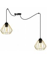 Light Home Lofted lampa s drôteným tienidlom v zlatej farbe - cena, porovnanie
