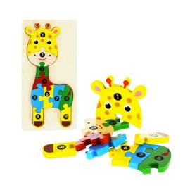 Creative Toys Drevené puzzle žirafa