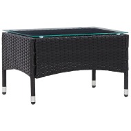 vidaXL Konferenčný stolík, čierny 60x40x36 cm, polyratan - cena, porovnanie