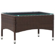 vidaXL Konferenčný stolík, hnedý 60x40x36 cm, polyratan - cena, porovnanie